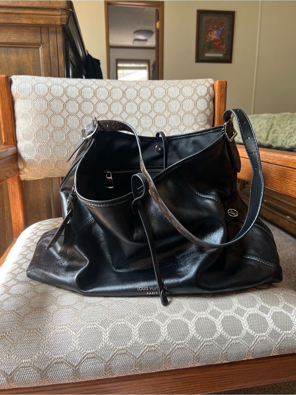 Black Leather Shoulder Bag